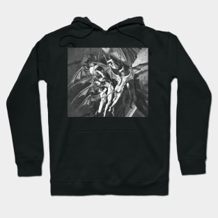 hellish beings with diabolical trident Hoodie